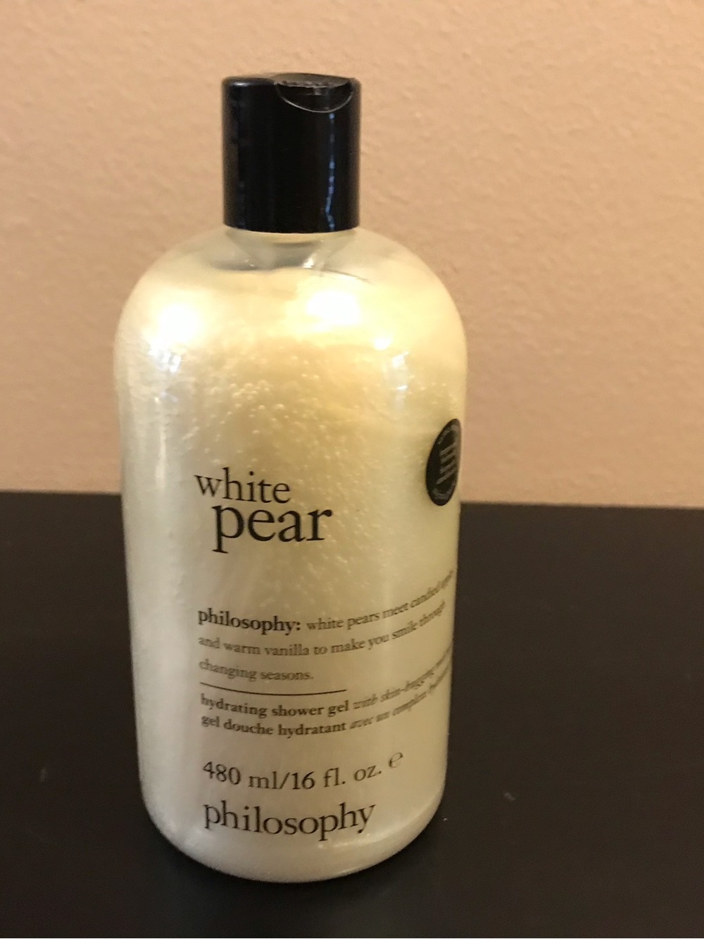 Philosophy White Pear Hydrating Shower Gel - Pearlized Cream & Black